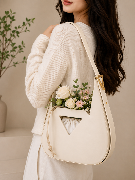 Bloom Ivory Flora Shoulder BaG