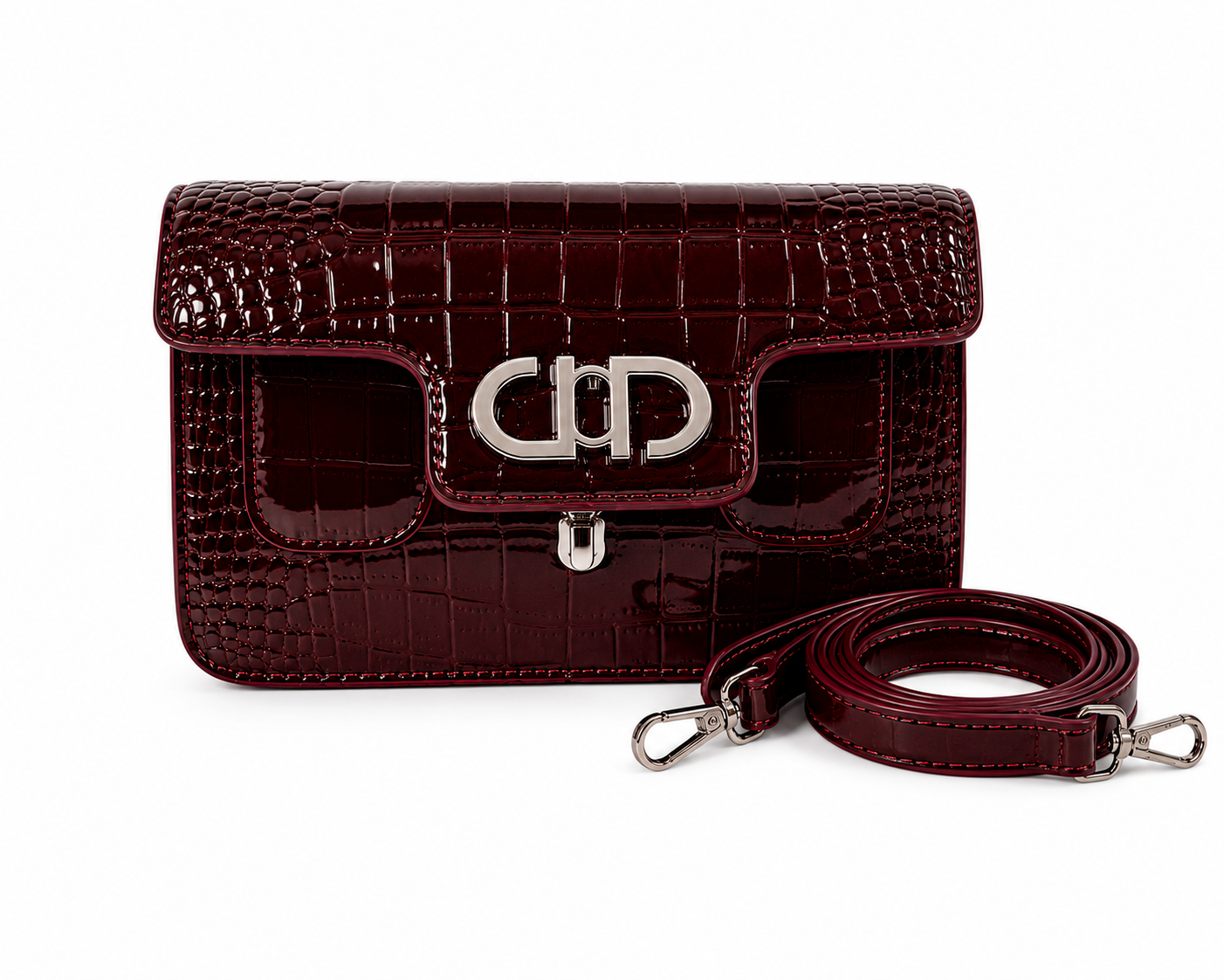 Glossy Croc Chain BaG