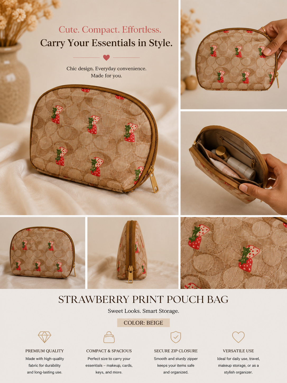 Bloom Beauty Cosmetic Pouch