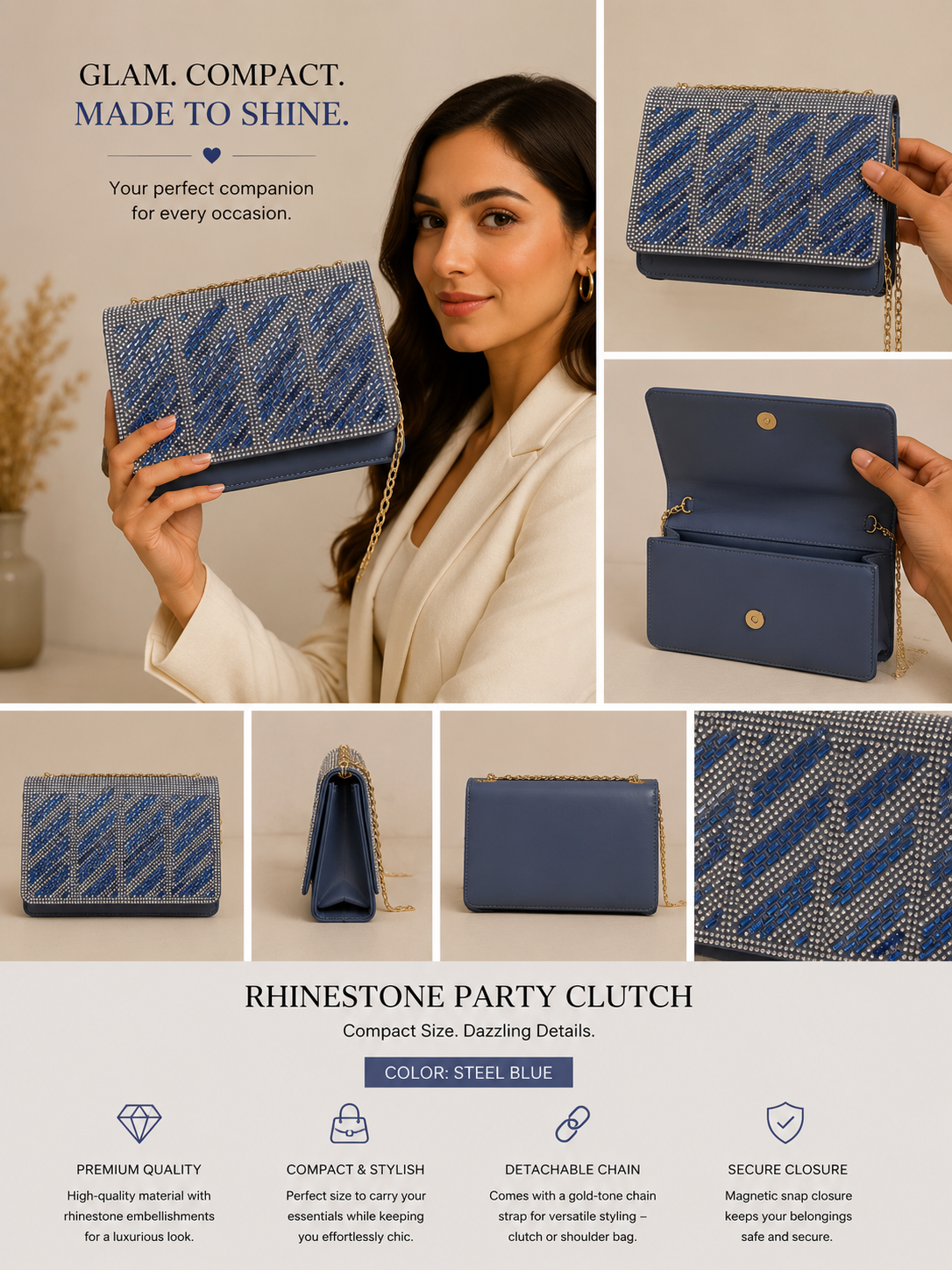 Midnight Glam Shoulder BaG