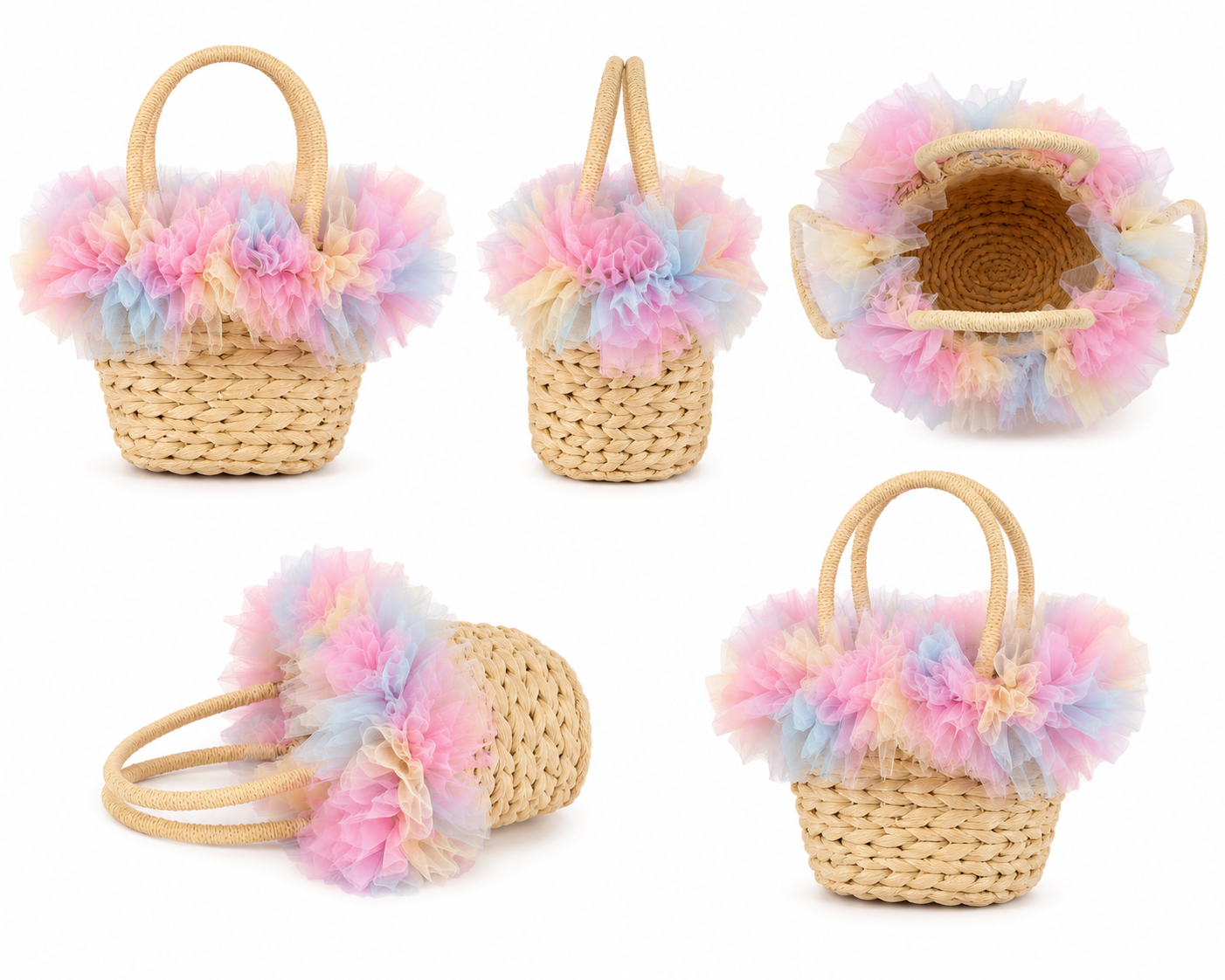 Straw Floral HandBaG